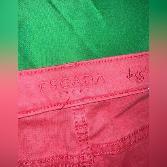 Escada Sport Vibrant Red Skinny Cropped Jeggings size 36 - Picture 7 of 12